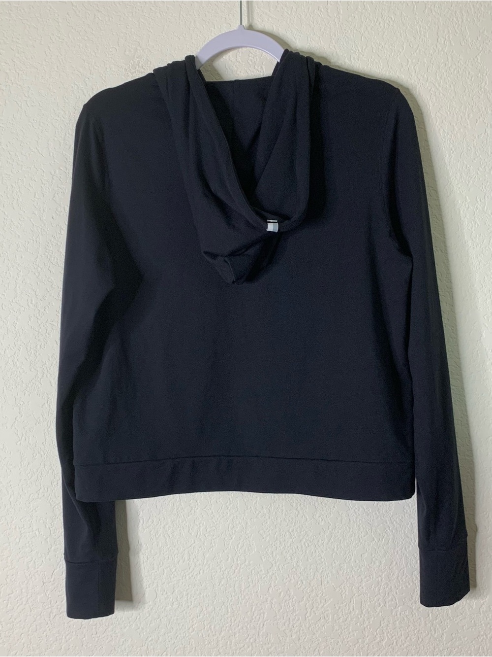 Rhoback womens black tempo performance crop hoodie S - Picture 7 of 8